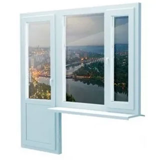 Балконный блок 1500 x 2200 - REHAU Delight-Design 32 мм Мытищи