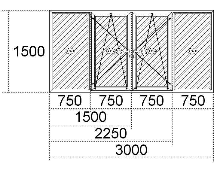 Стандартные окна ПВХ: размеры - высота и ширина Мытищи